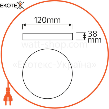 Накладной светильник SOFIA-18 LED 18W 6400K 1620Lm 100-265V d-120*h38мм белый кругл./1/100