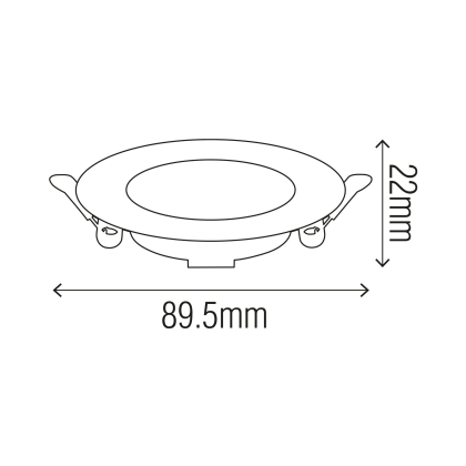 Світлодіодний світильник вбудований LED AURA-3 3W 4200K білий, Horoz Electric, 016-068-0003-030