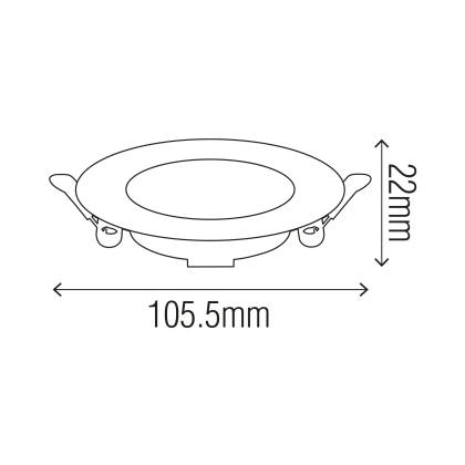 Світлодіодний світильник вбудований LED AURA-5 5W 6400K білий, Horoz Electric, 016-068-0005-010