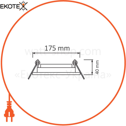 Світильник вбудований LED 16W 3000K-6500К 1578Lm 165-265V d-175мм білий кругл.з рух кріп./1/40