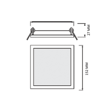 Світлодіодний світильник врізний ALEXIS/SQ-12 3CCT 12W, Horoz Electric, 016-088-0012-010