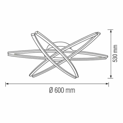Світлодіодна люстра AVALON 35W, Horoz Electric, 019-018-0035-010