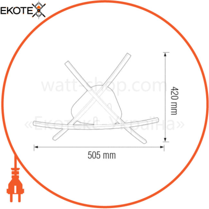 Люстра LED 20W 4000K 900Lm 180-240V 420х505мм хром/4