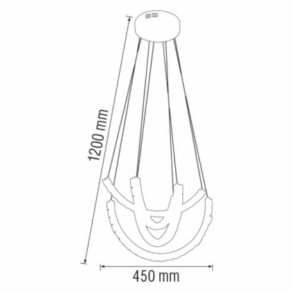 Світлодіодна люстра AVATAR 33W, Horoz Electric, 019-039-0033-010