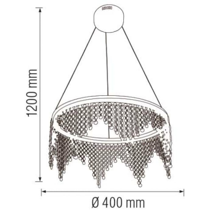 Світлодіодна люстра ASTORIA-25 25W, Horoz Electric, 019-040-0025-010