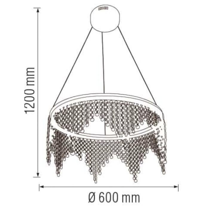 Світлодіодна люстра ASTORIA-38 38W, Horoz Electric, 019-040-0038-010