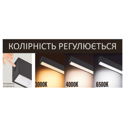 Світлодіодна люстра FORTUNE 3CCT-40 40W чорна, Horoz Electric, 019-051-1040-020