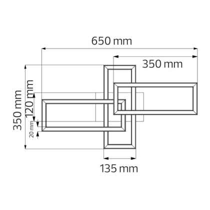 Світлодіодна люстра CONCORDE 24W 4000K чорний, Horoz Electric, 019-053-0024-020