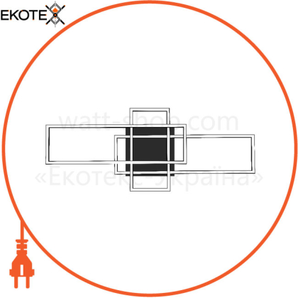 Люстра LED 36W 4000K 2160Lm 180-240V 1040x420мм чорна/1