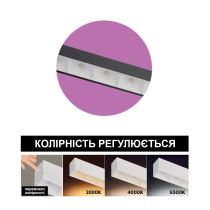 Світлодіодна люстра DESTINY 3 CCT-40 40W чорна, Horoz Electric, 019-067-1040-020