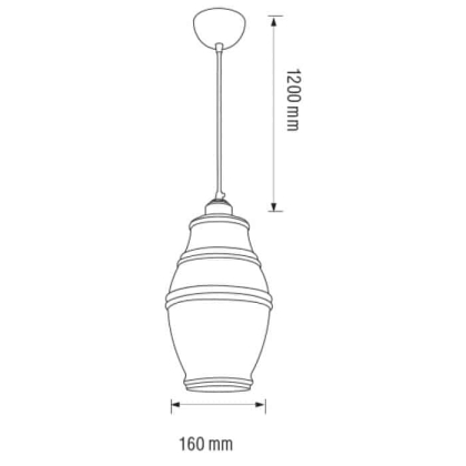 Світильник підвісний ELEMENT-2 мідний, Horoz Electric, 021-015-0002-030