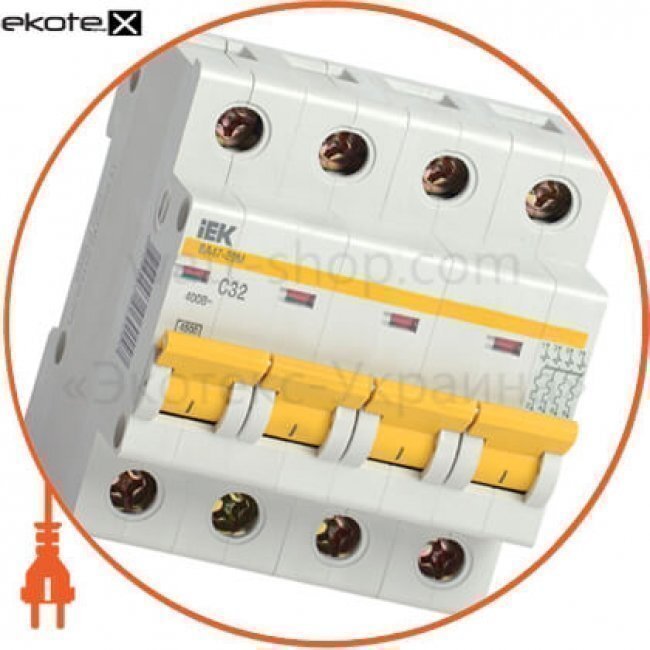 Авт. викл. ВА47-29М 4P 32A 4,5 кА х-ка C IEK, IEK, MVA21-4-032-C