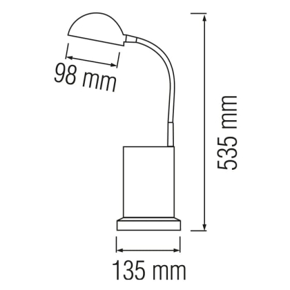 Світильник настільний BERNA 3W чорний, Horoz Electric, 049-006-0003-020