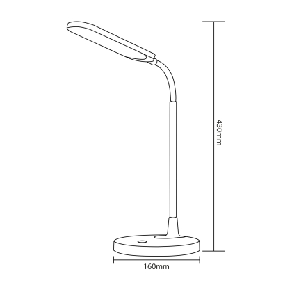 Світильник настільний LED AYLA 8W білий, Horoz Electric, 049-036-0008-010