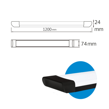 Світлодіодний світильник TETRA/SQ-54 54W 6400K, Horoz Electric, 052-005-0120-050