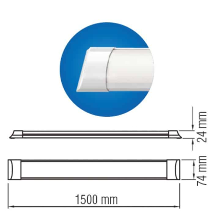 Світлодіодний світильник TETRA/SQ-72 72W 6400K, Horoz Electric, 052-005-0150-020