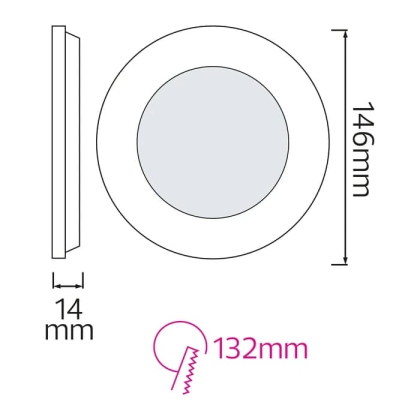 Світлодіодний світильник врізний Slim-9 9W 4200К, Horoz Electric, 056-003-0009-050
