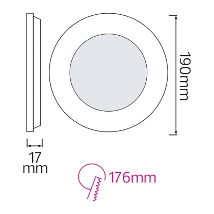 Світлодіодний світильник врізний Slim-15 15W 6400K, Horoz Electric, 056-003-0015-020