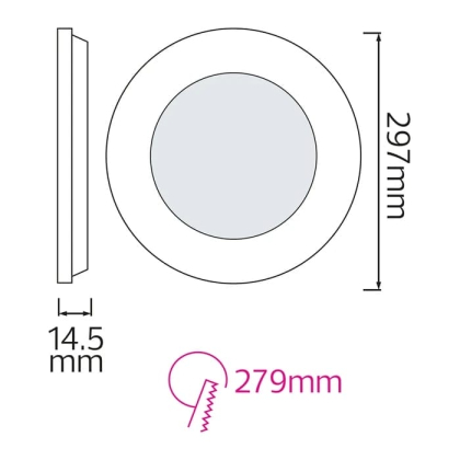 Світлодіодний світильник врізний Slim-24 24W 6400K, Horoz Electric, 056-003-0024-040