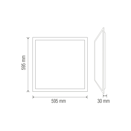 Світлодіодний світильник врізний Backlight 40W 6400K, Horoz Electric, 056-009-0040-020