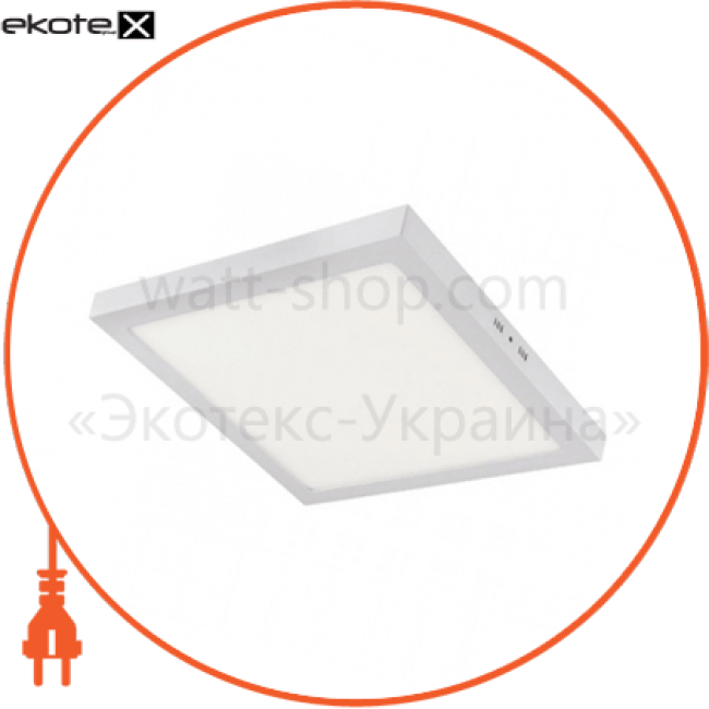 Horoz Electric 016-026-0032-010 светильник накладной led 32w 6000k 2240lm 165-260v 400мм белый квадрат.