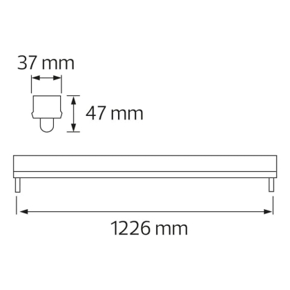 Корпус для LED ламп TUBOFIX-120, Horoz Electric, 061-001-0120-010