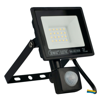 Прожектор світлодіодний з датчиком PARS/S-20 20W 6400K, Horoz Electric, 068-009-0020-010