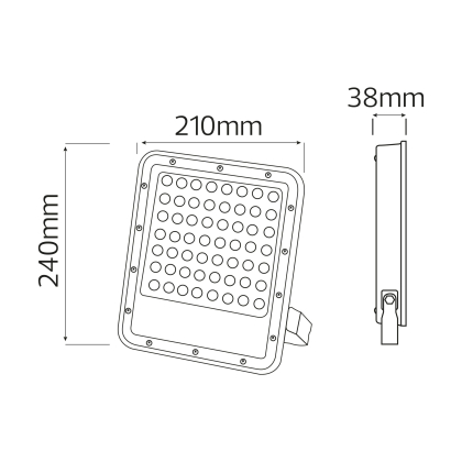 Прожектор світлодіодний OSELO-100 100W 6400K, Horoz Electric, 068-025-0100-020