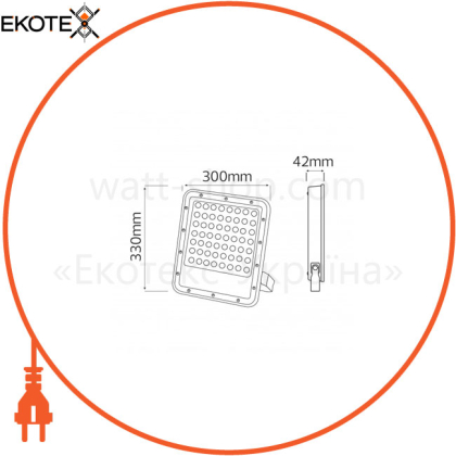 Прожектор SMD LED 200W 6400K 20000Lm 100 265V IP65 ЧЕРНЫЙ/1/10