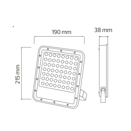 Прожектор світлодіодний FELIS-50 50W 6400К, Horoz Electric, 068-026-0050-020