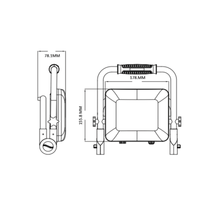 Прожектор світлодіодний PEGASUS/W-50 50W 6400K, Horoz Electric, 068-032-0050-010