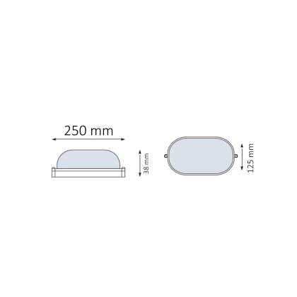 Світлодіодний світильник вологозахищений FARADAY-24 24W IP65 6400К білий, Horoz Electric, 071-015-0024-030