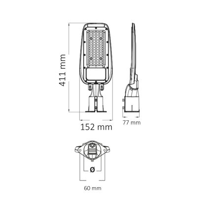 Світлодіодний світильник вуличний FLORIDA-50 6400K, Horoz Electric, 074-014-0050-020