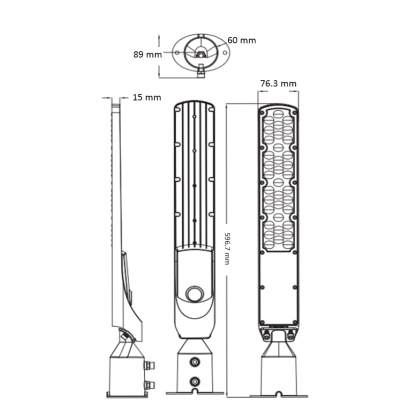 Світлодіодний світильник вуличний ROCKET-100 6400K, Horoz Electric, 074-015-0100-020