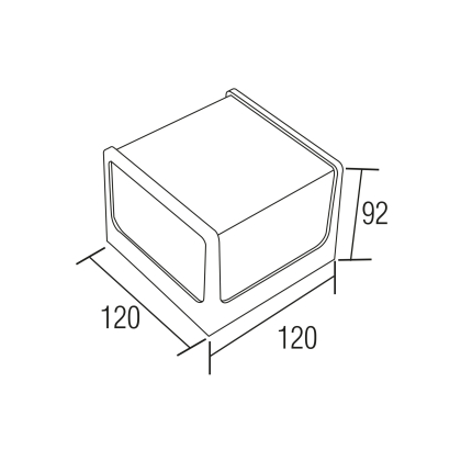 Світильник садово-парковий CUBE 8W 4200 K чорний, Horoz Electric, 076-068-0008-010