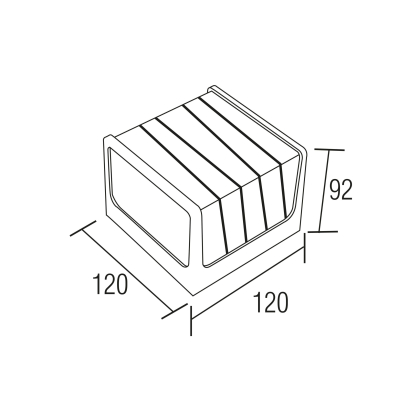Світильник садово-парковий CUBE-G 8W 4200 K чорний, Horoz Electric, 076-069-0008-010