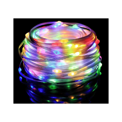 Гірлянда вулична світлодіодна вологозахищена в силіконі FAIRY-10 RGB, Horoz Electric, 080-003-0010-010