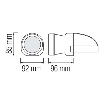 Ліхтарик BECKHAM-3 3W чорний, Horoz Electric, 084-007-0003-010