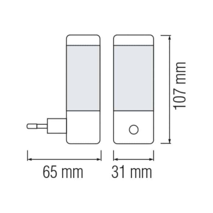 Нічник led DORA червоний, Horoz Electric, 085-001-0001-012