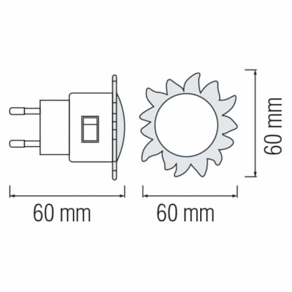 Нічник led REX білий, Horoz Electric, 085-001-0002-010