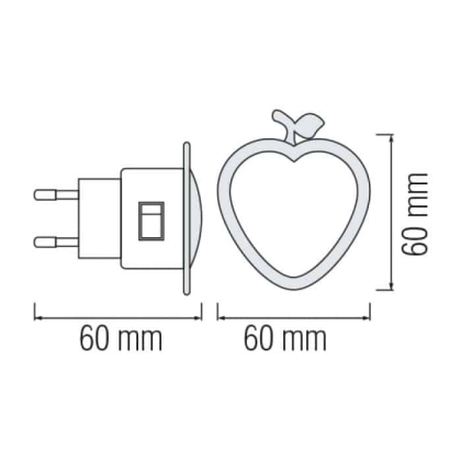Нічник led BUGS червоний, Horoz Electric, 085-001-0003-012