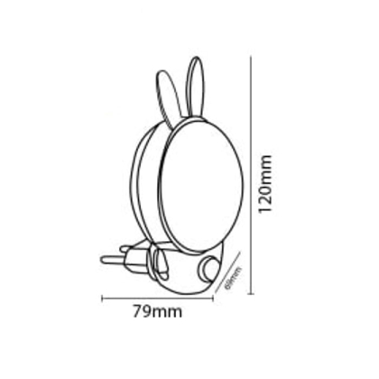 Нічник led BUNNY 2CCT зелений, Horoz Electric, 085-005-0001-013