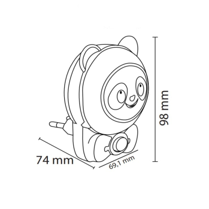 Нічник led ANDY 2CCT блакитний, Horoz Electric, 085-006-0001-011
