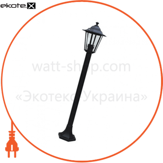 Світильник садово-парк. стовп. Алюм. 1000mm IP44 E27 220-240v чорний, Horoz Electric, 075-012-0004