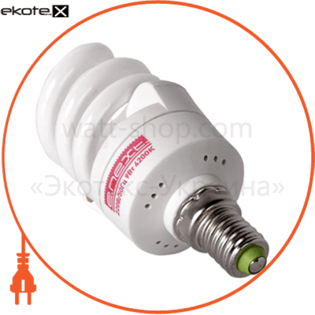 Лампа енергозберігаюча e.save.screw.E14.18.2700, тип screw, цоколь Е14, 18W, 2700 ДО, Enext, l0250007