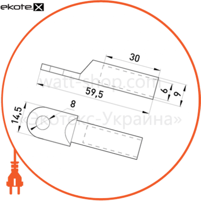 Enext s060002 медный кабельный наконечник e.end.stand.dt.b16