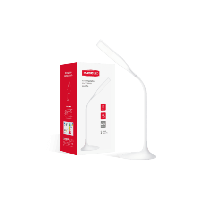 Розумна настільна лампа Maxus DKL 6W (акумулятор, діммінг) біла квадрат, Maxus, 1-DKL-001-01