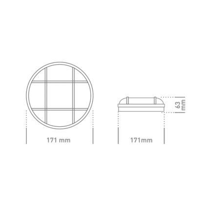 Антивандальний LED-світильник GLOBAL 1-GBH-04-1550-C 15W 5000K, Global, 1-GBH-04-1550-C