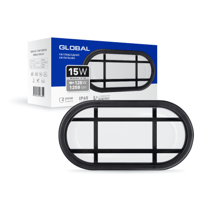 Антивандальний LED-світильник GLOBAL 1-GBH-04-1550-E 15W 5000K, Global, 1-GBH-04-1550-E