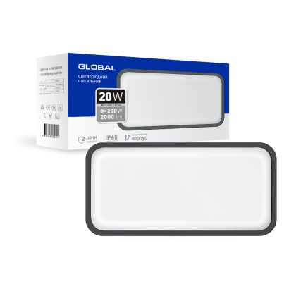 Антивандальний LED-світильник GLOBAL 1-GBH-08-2050-R 20W 5000K, Global, 1-GBH-08-2050-R